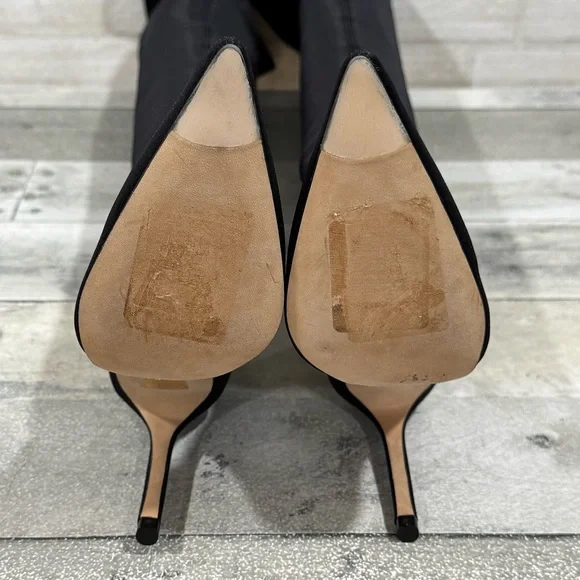 STUART WEITZMAN Ultrastuart Satin Over The Knee Boots - Balck - Sz - 5.5 - Picture 8 of 12